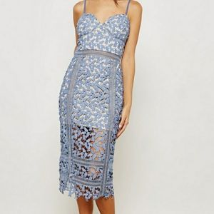 Just Me Periwinkle Lace Dress